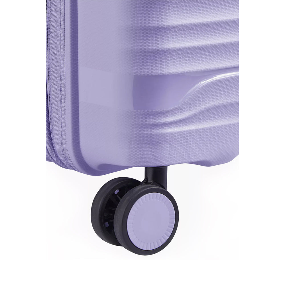 Delsey Paris Securitech Dune 3Piece SET 55+70+82cm Hardcase 4 Double Wheel Expandable Cabin & Check-In Luggage Trolley Set Lavender