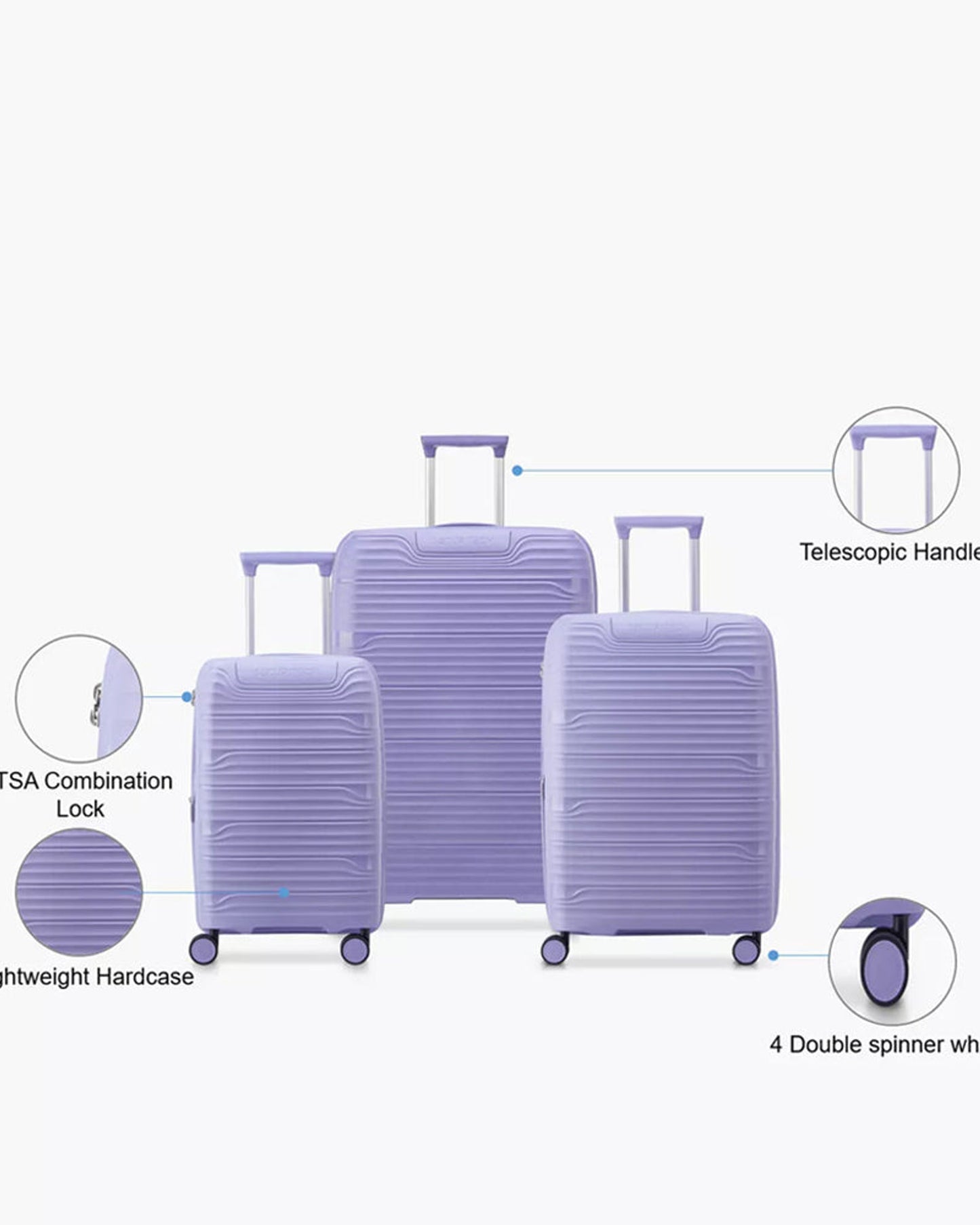 Delsey Paris Securitech Dune Set of 3 Luggage