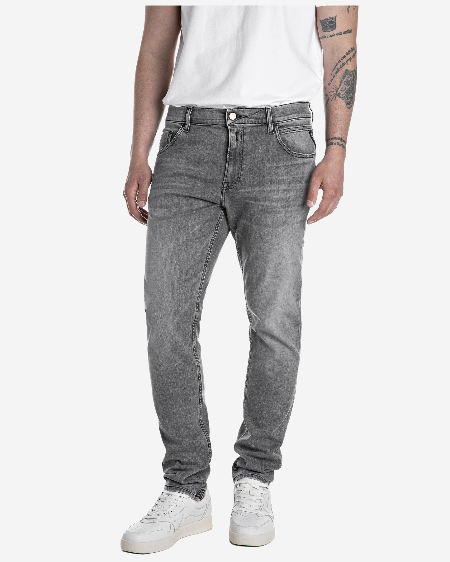 Replay Mickym Slim-Fit Jeans - Grey