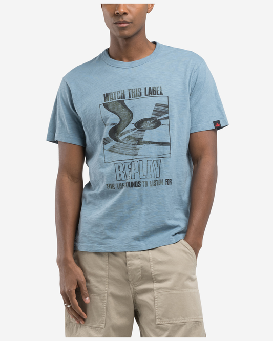 Replay Shot Jersey T-Shirt With Print