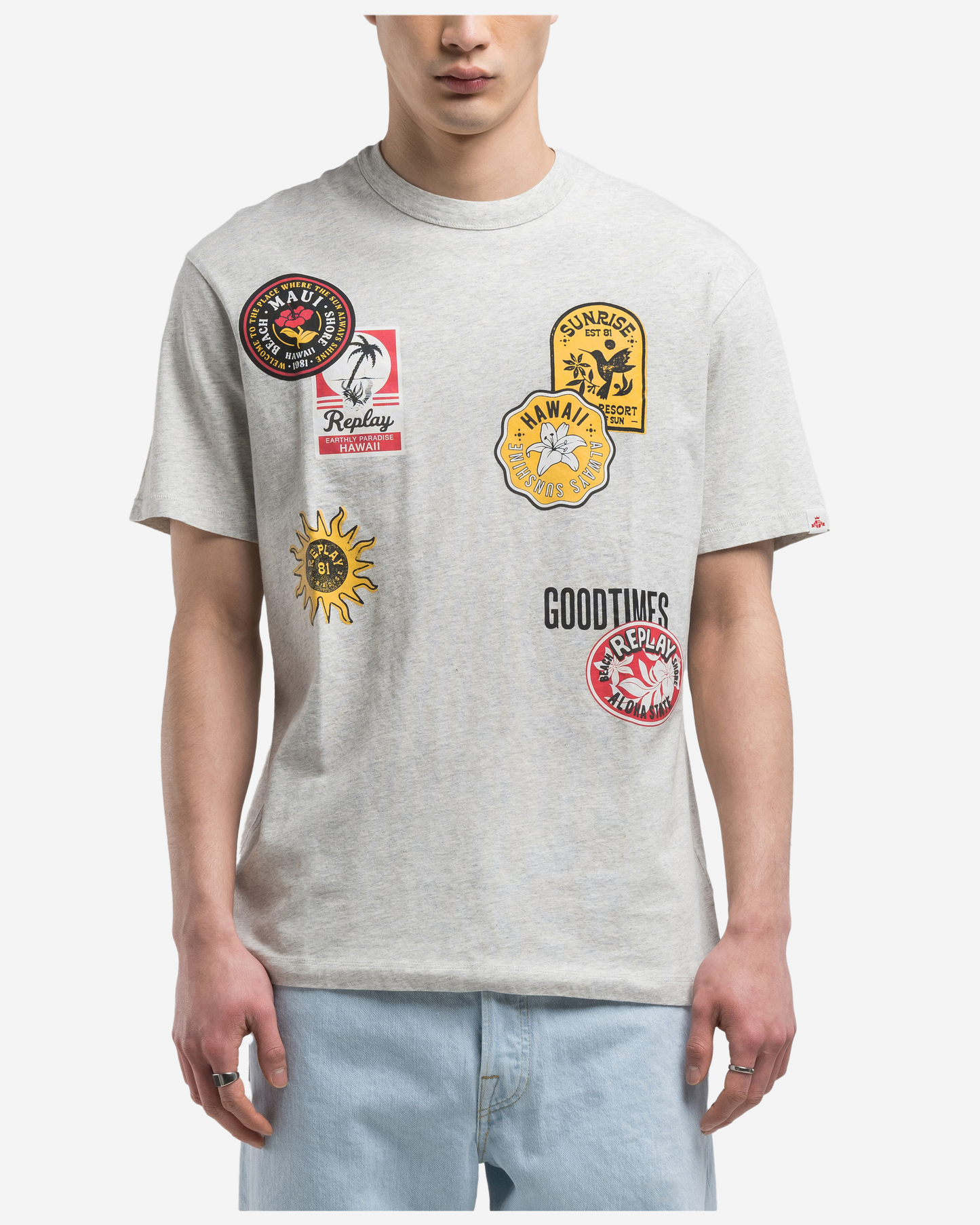 Replay T-Shirt With Patch-Effect Print