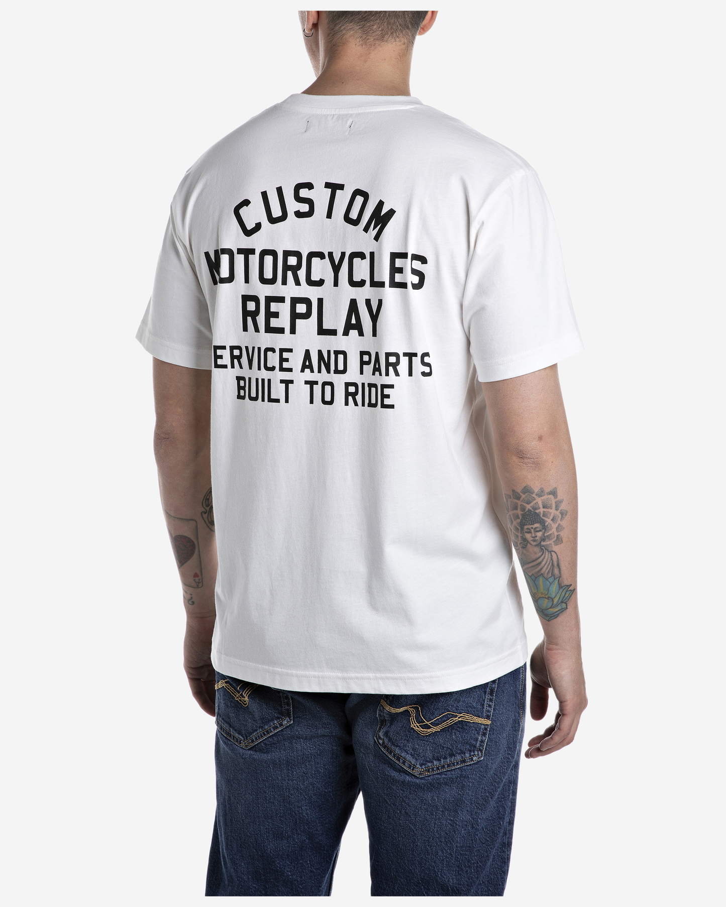 Replay T-SHIRT WITH MINI AND MAXI PRINT