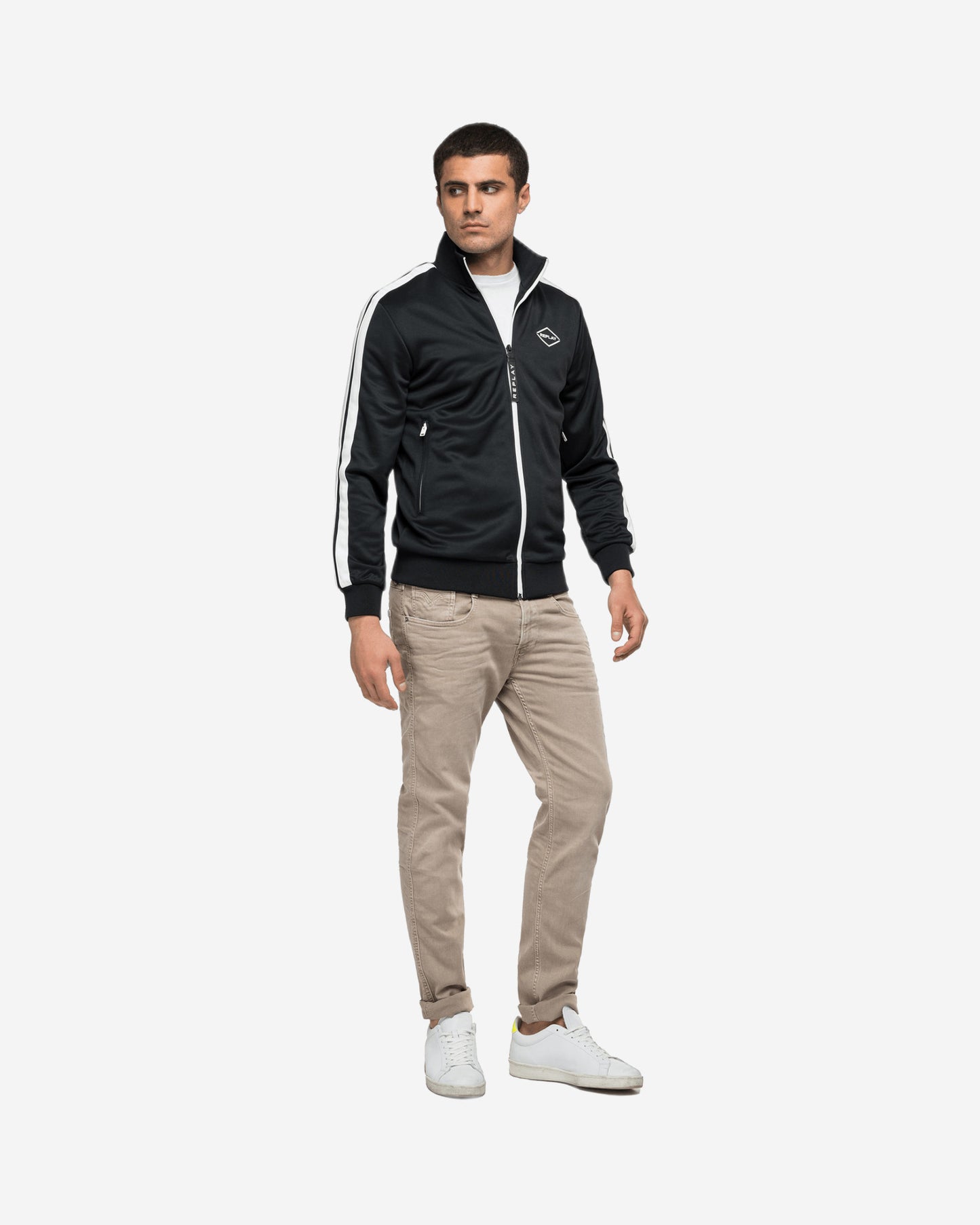 Turtleneck Full-Zipper Sweatshirt