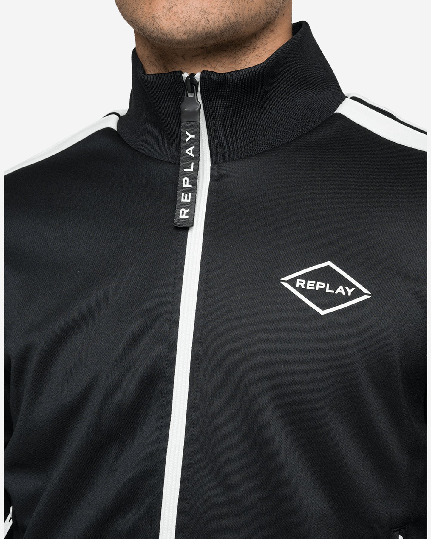 Turtleneck Full-Zipper Sweatshirt