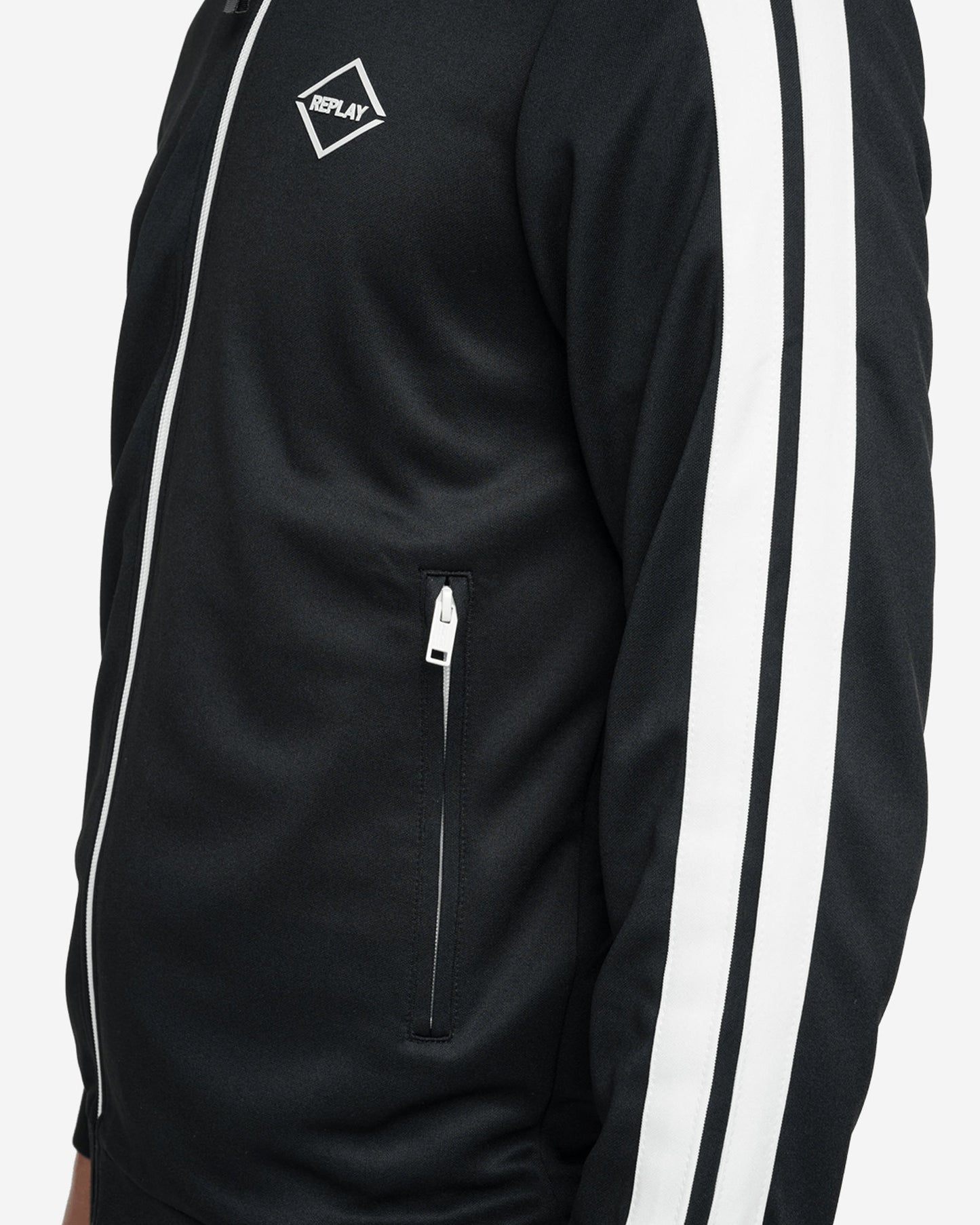 Turtleneck Full-Zipper Sweatshirt