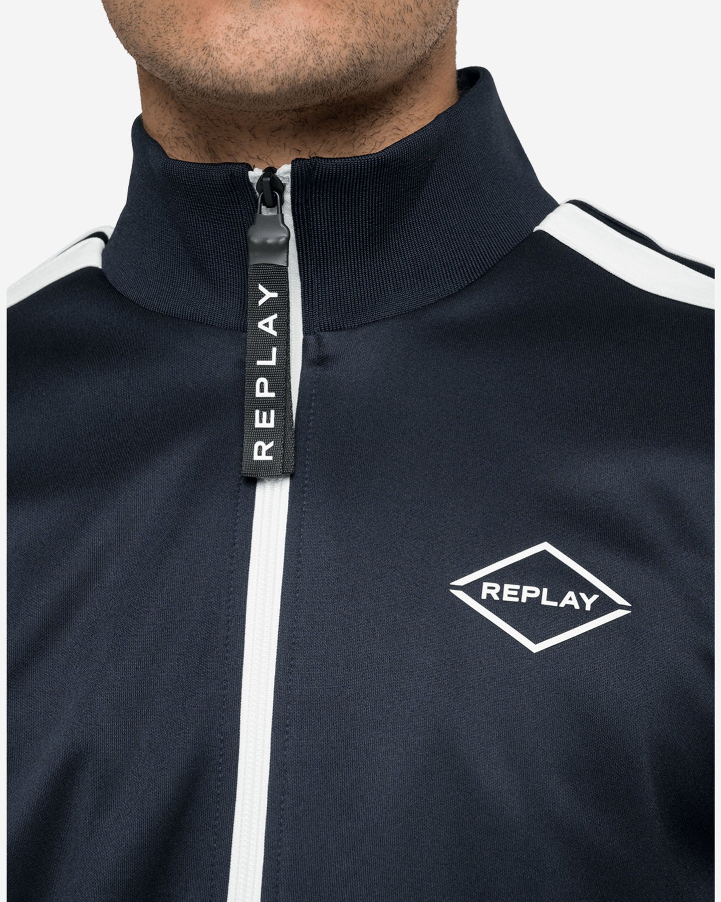 Turtleneck Full-Zipper Sweatshirt