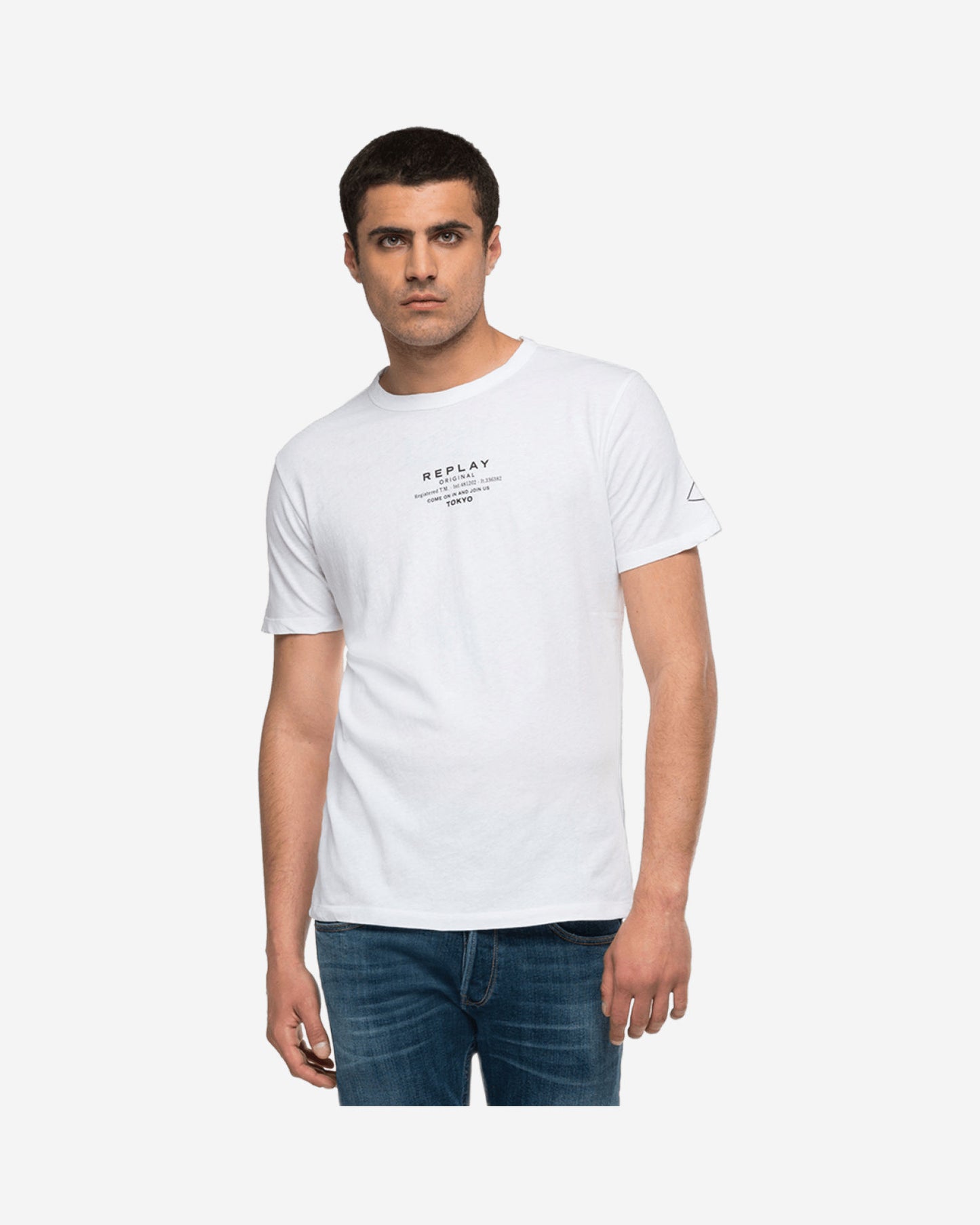 Crewneck T-Shirt In Cotton And Linen