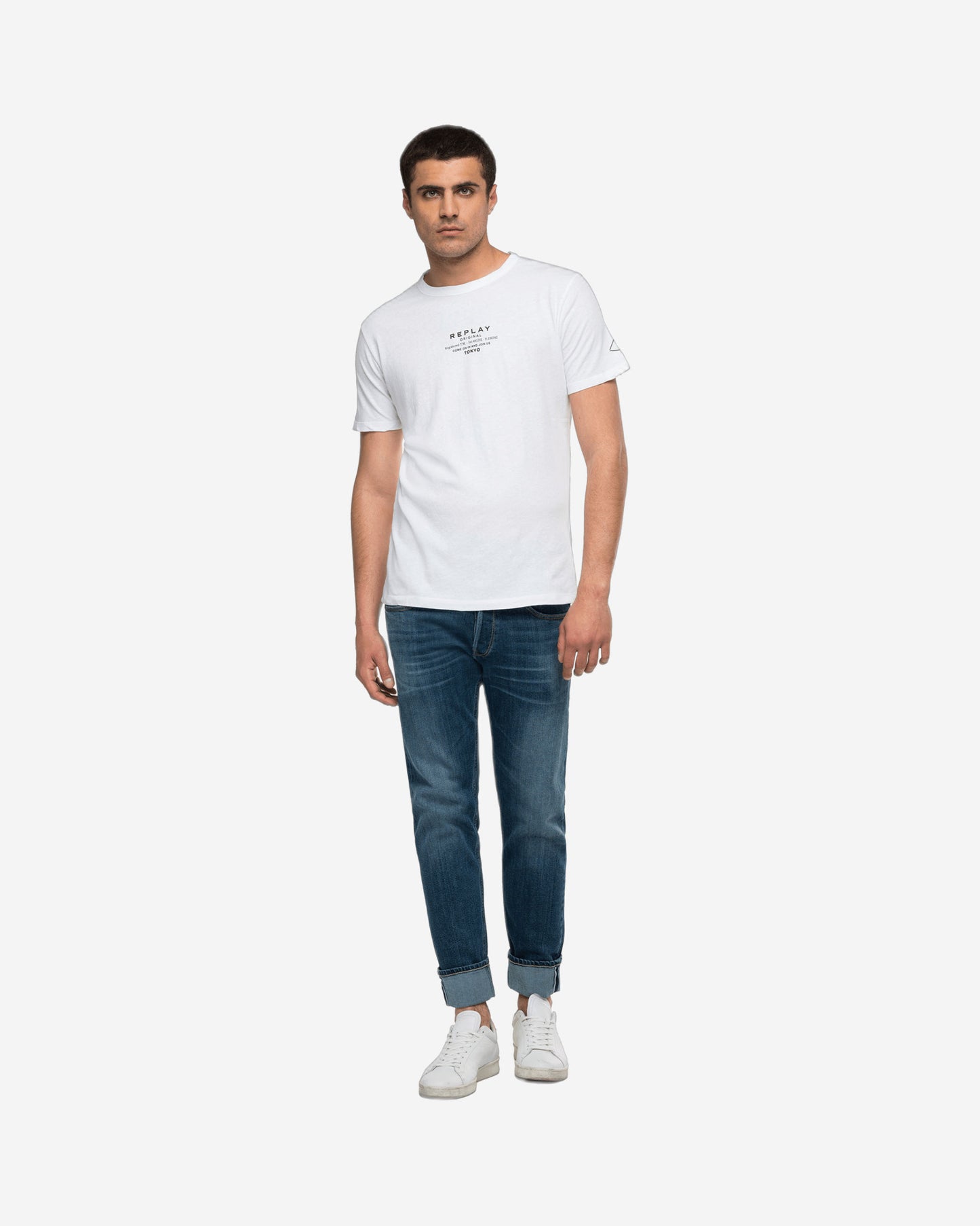 Crewneck T-Shirt In Cotton And Linen