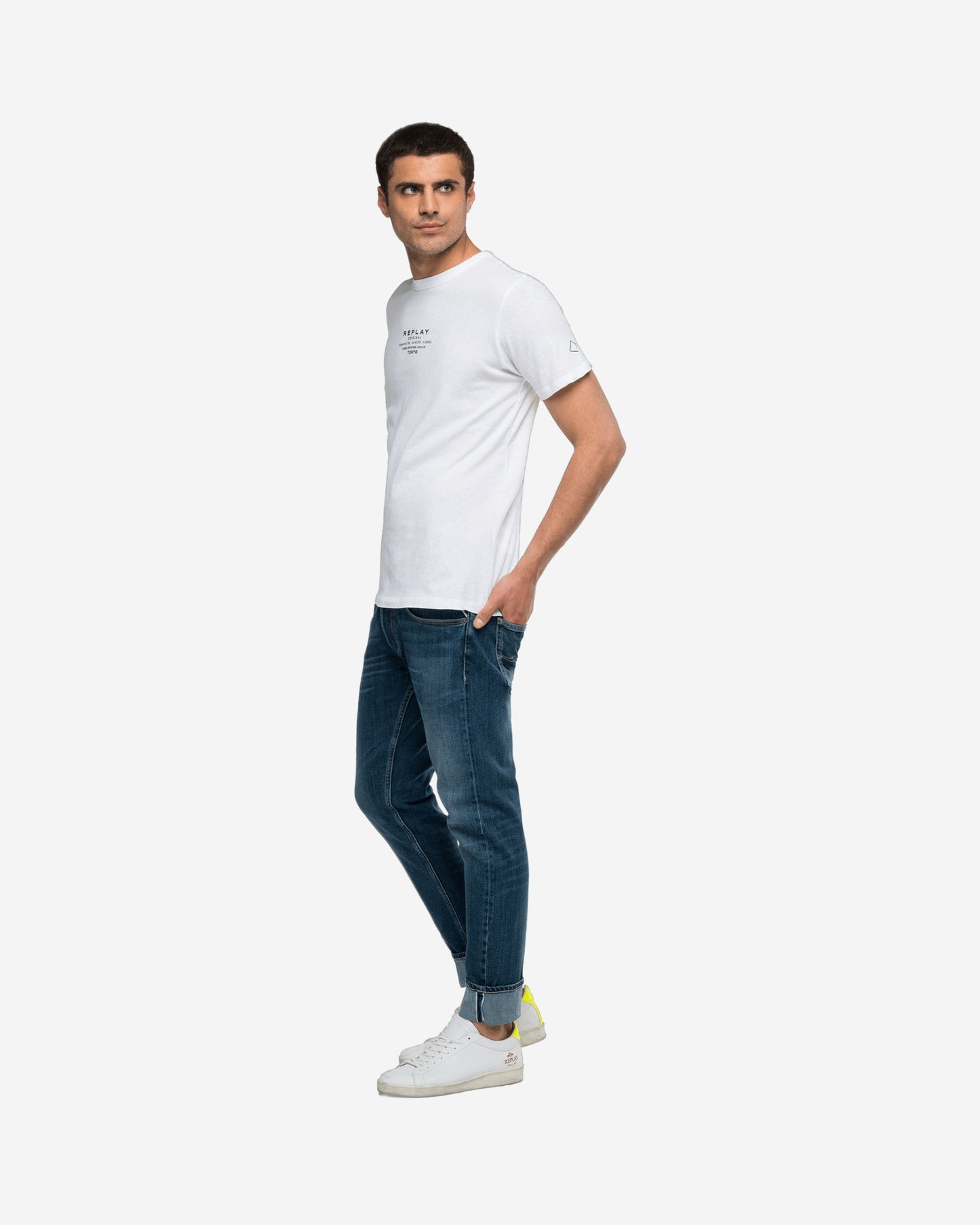 Crewneck T-Shirt In Cotton And Linen