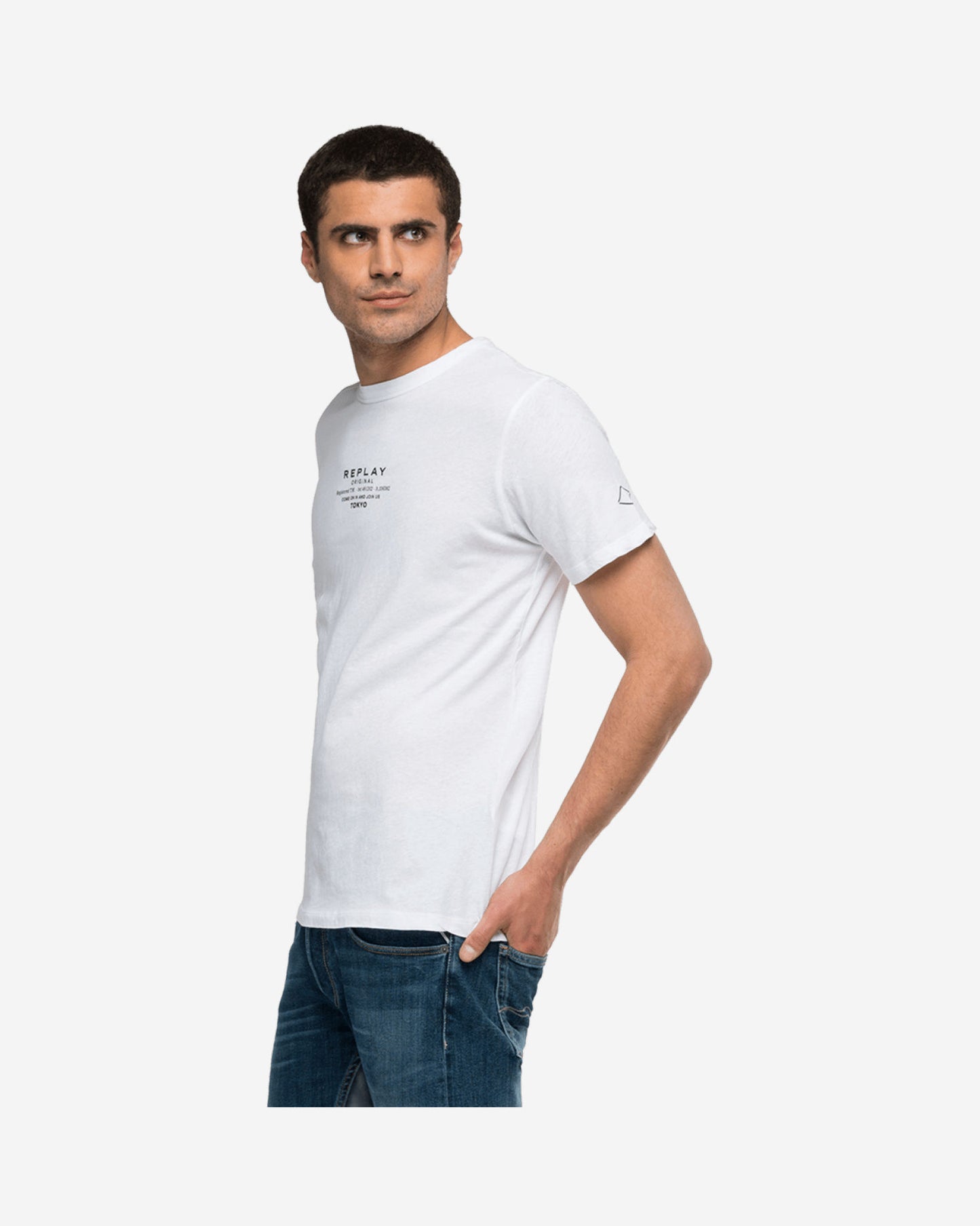 Crewneck T-Shirt In Cotton And Linen