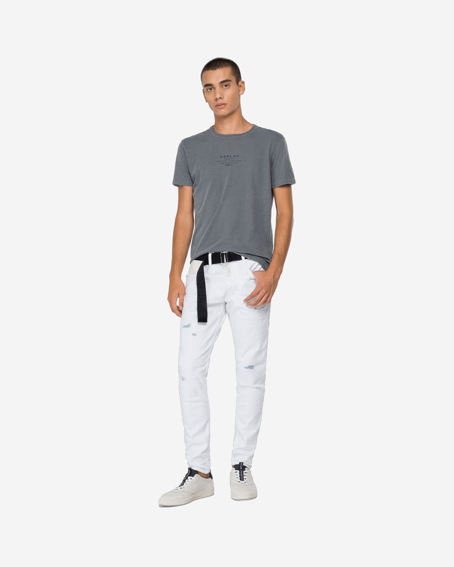 Crewneck T-Shirt In Cotton And Linen