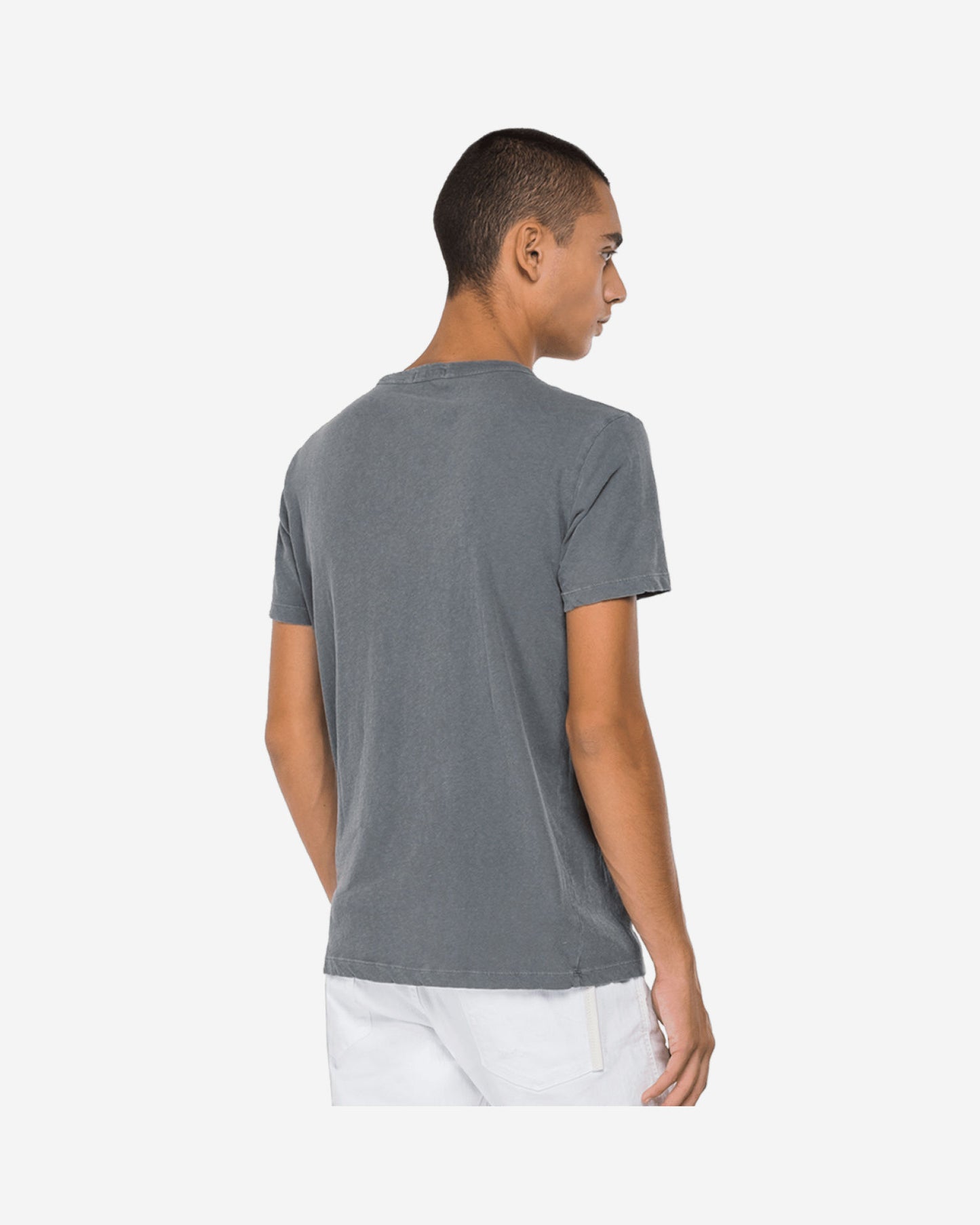 Crewneck T-Shirt In Cotton And Linen