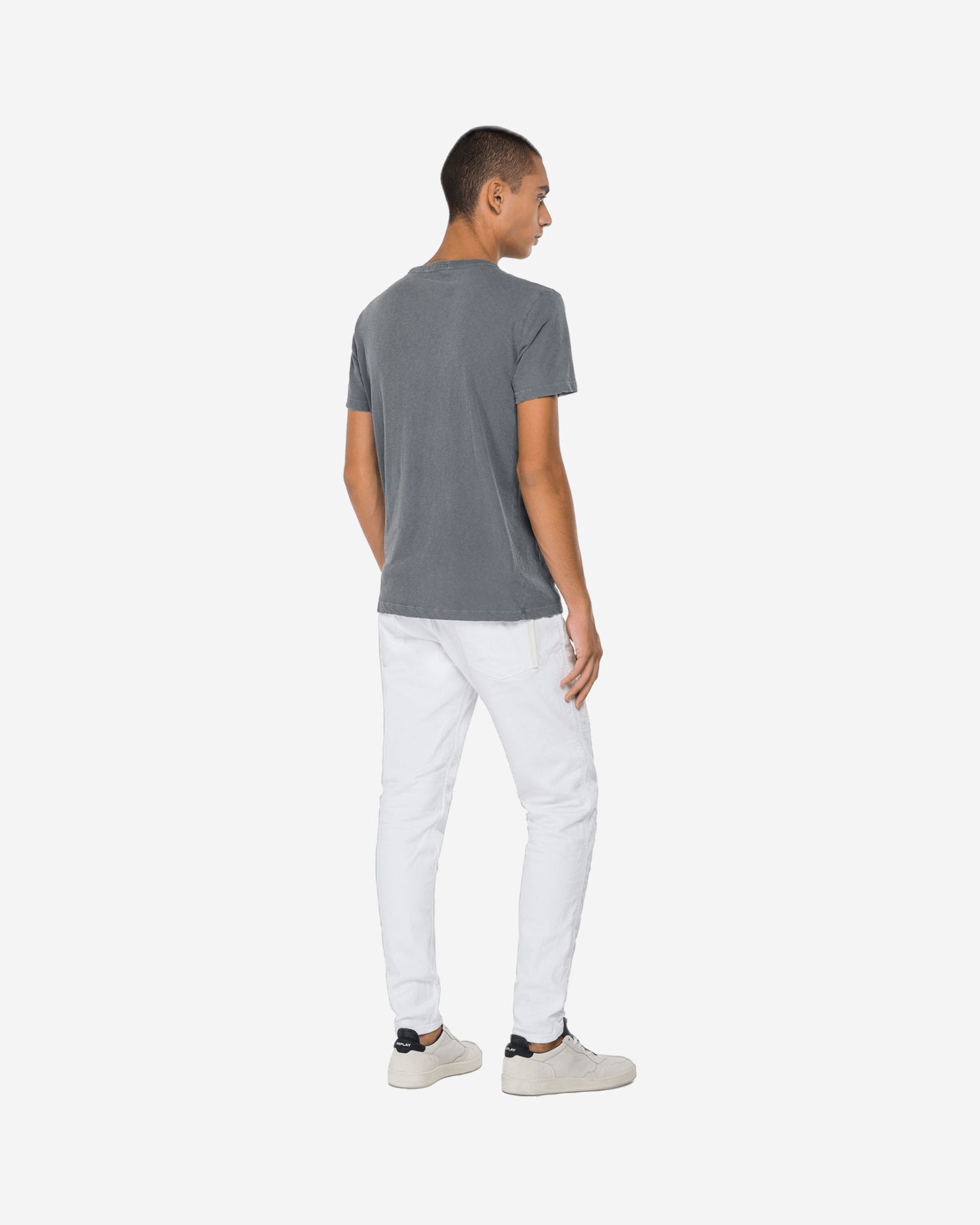 Crewneck T-Shirt In Cotton And Linen