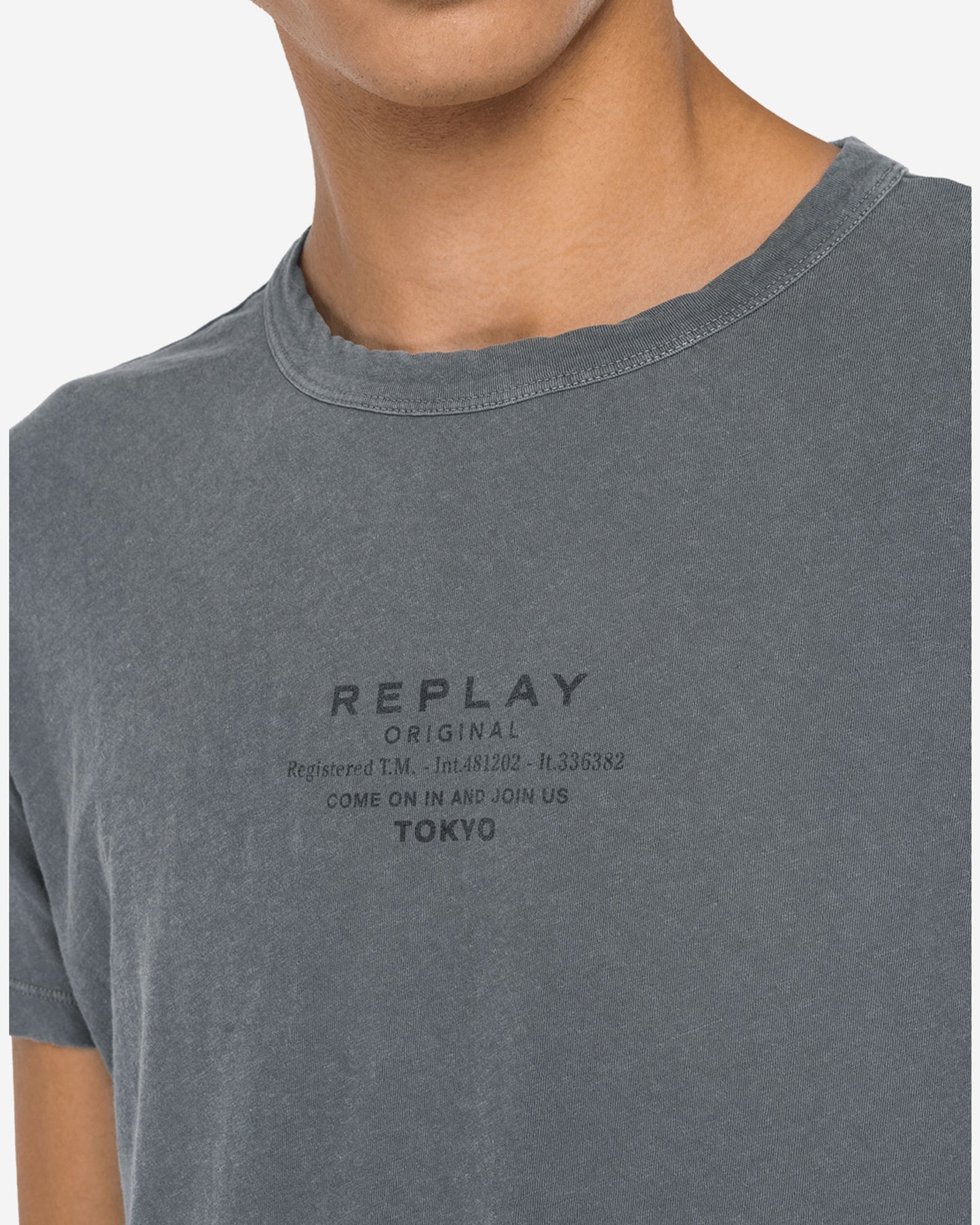 Crewneck T-Shirt In Cotton And Linen