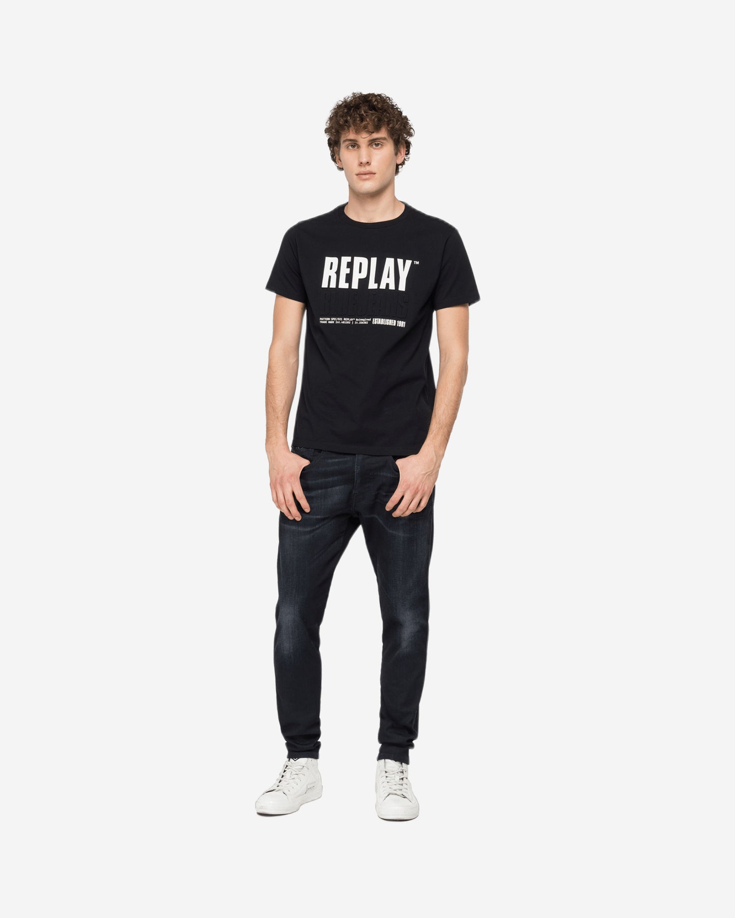 Replay Blue Jeans Established 1981 Print T-Shirt