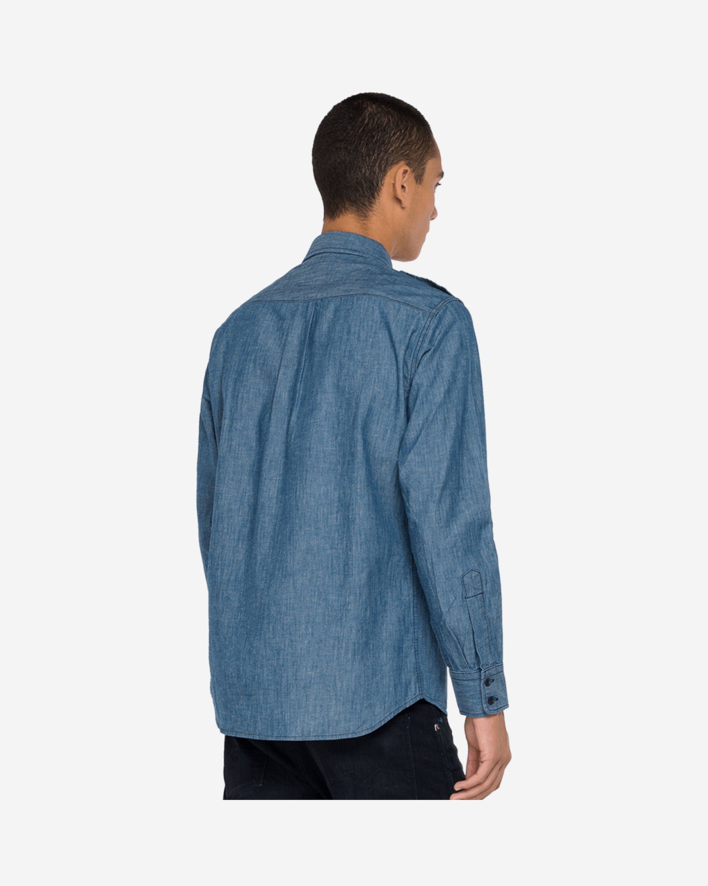 Shirt In Cotton And Linen Denim