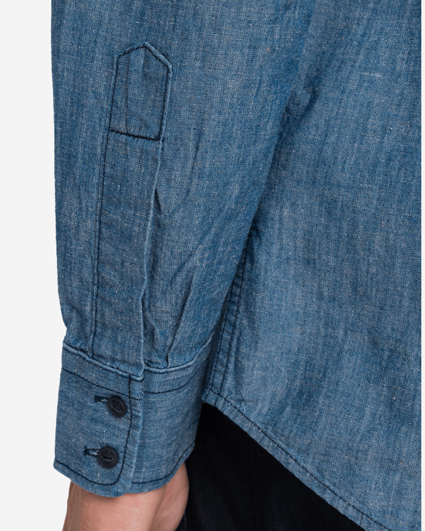 Shirt In Cotton And Linen Denim