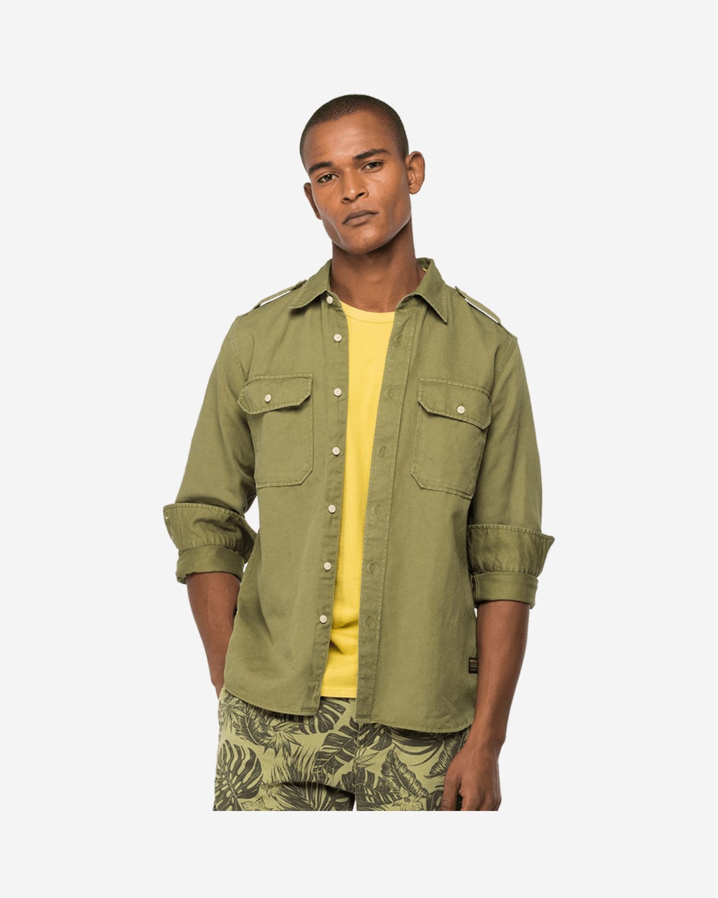 Replay Shirt In Cotton And Linen
