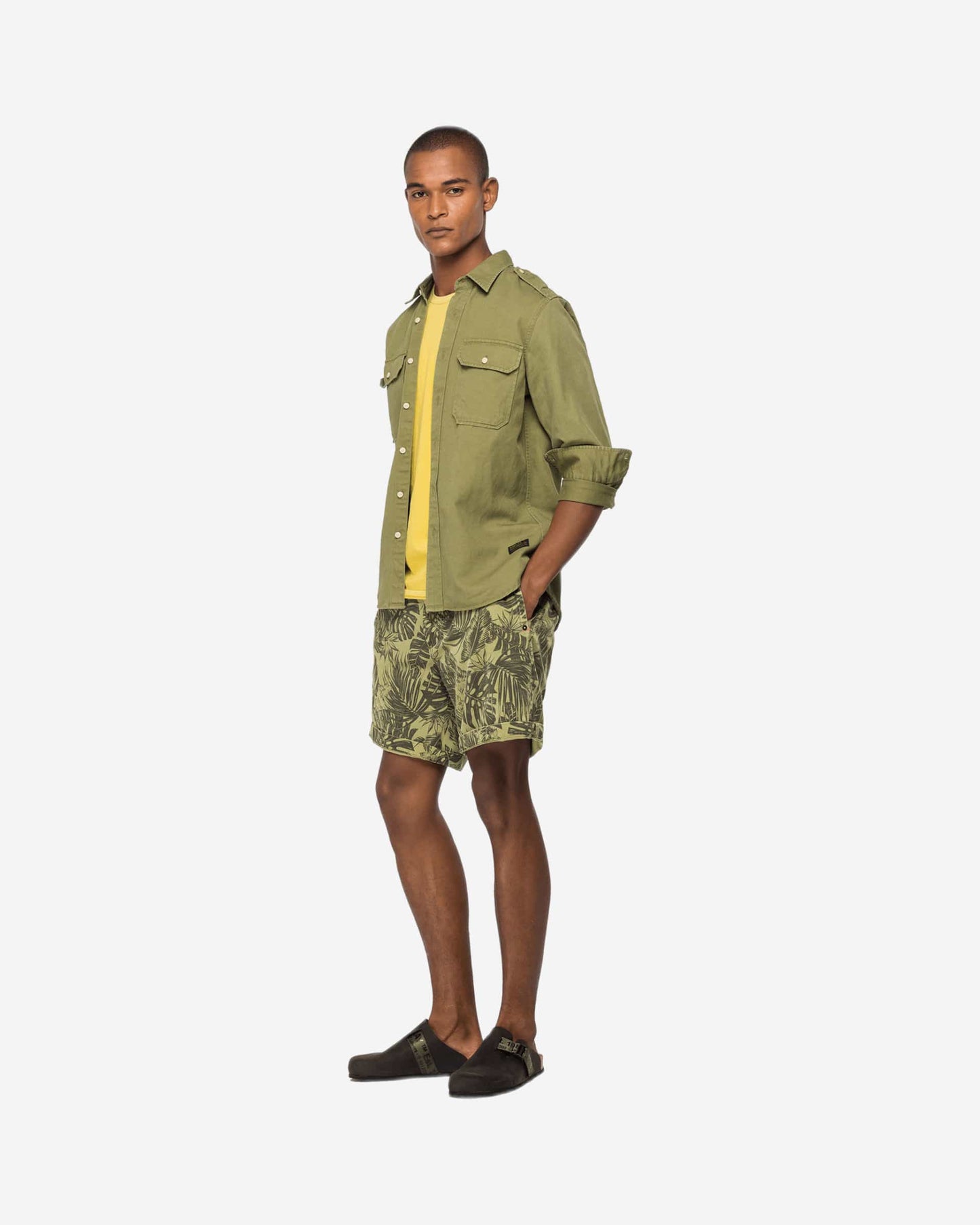 Replay Shirt In Cotton And Linen