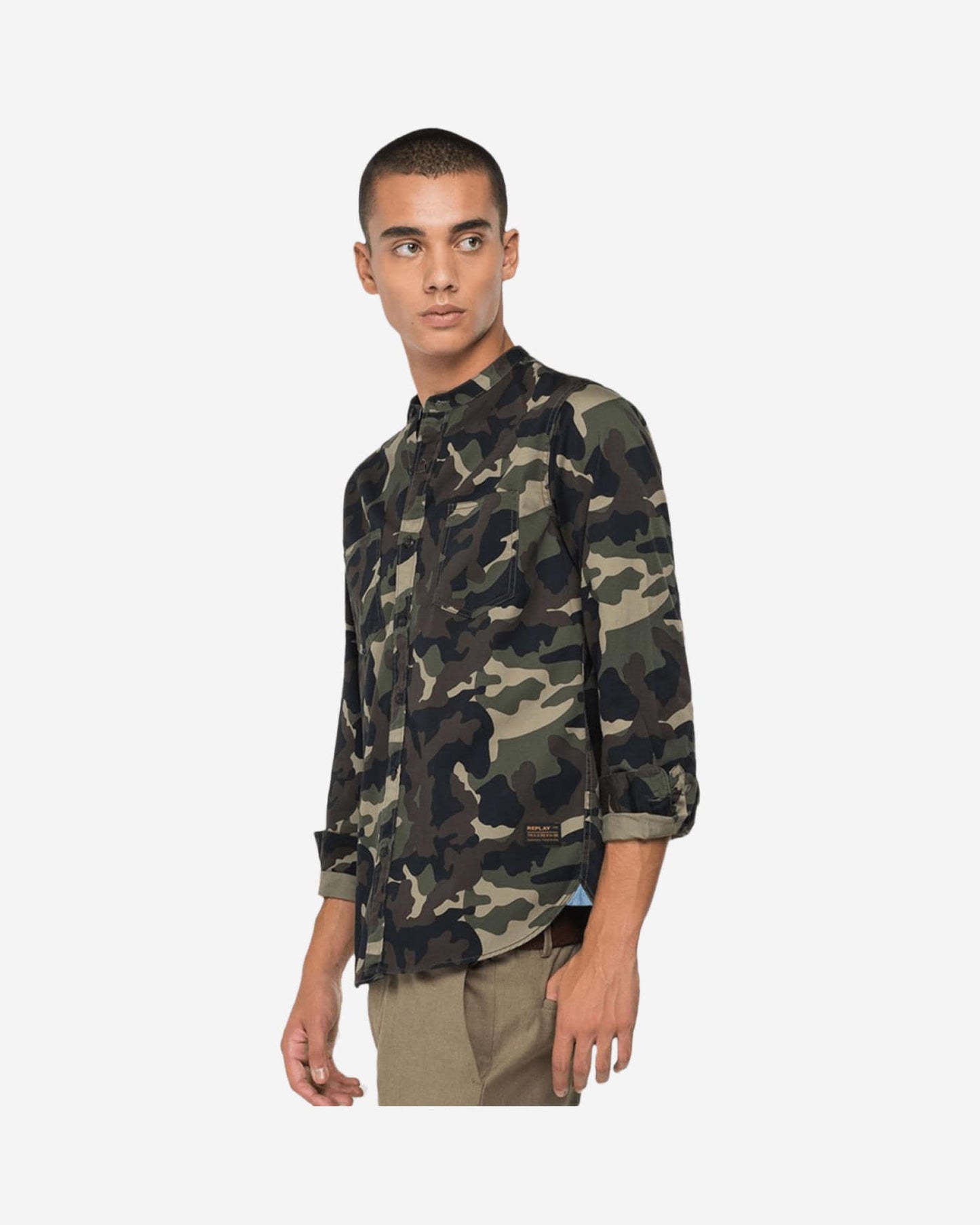 Replay Shirt In Camouflage Twill