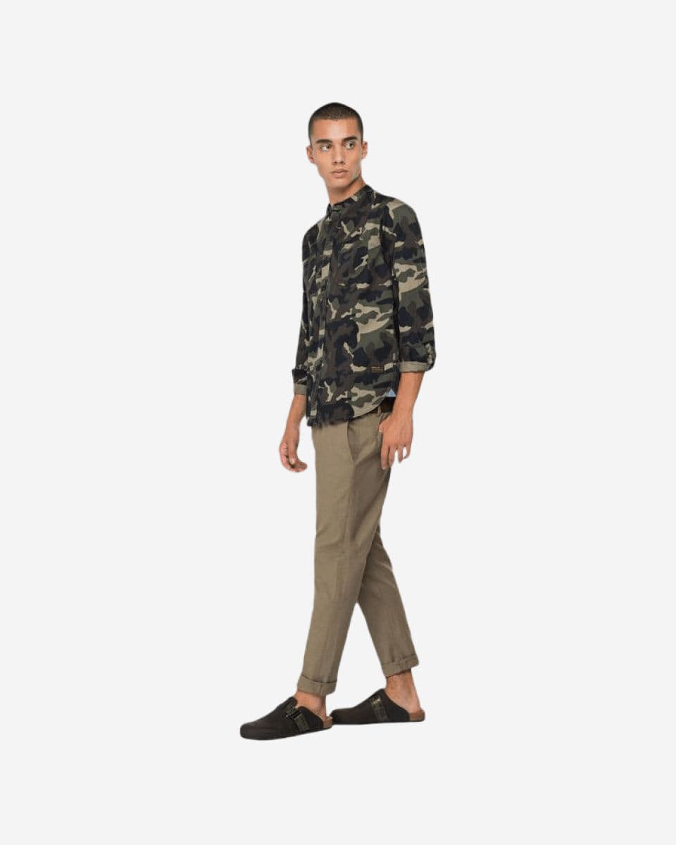 Replay Shirt In Camouflage Twill