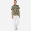 Short-Sleeved Shirt With Foliage Print