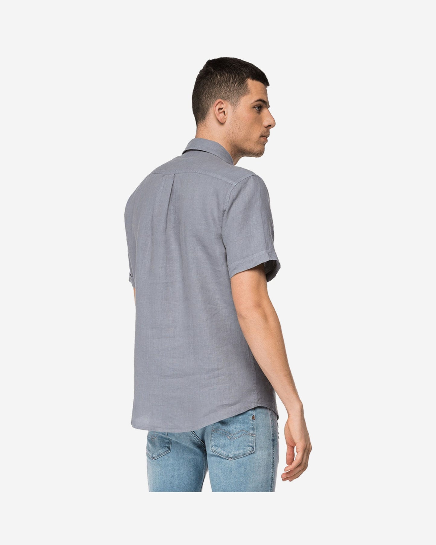 Short-Sleeved Shirt With Foliage Print