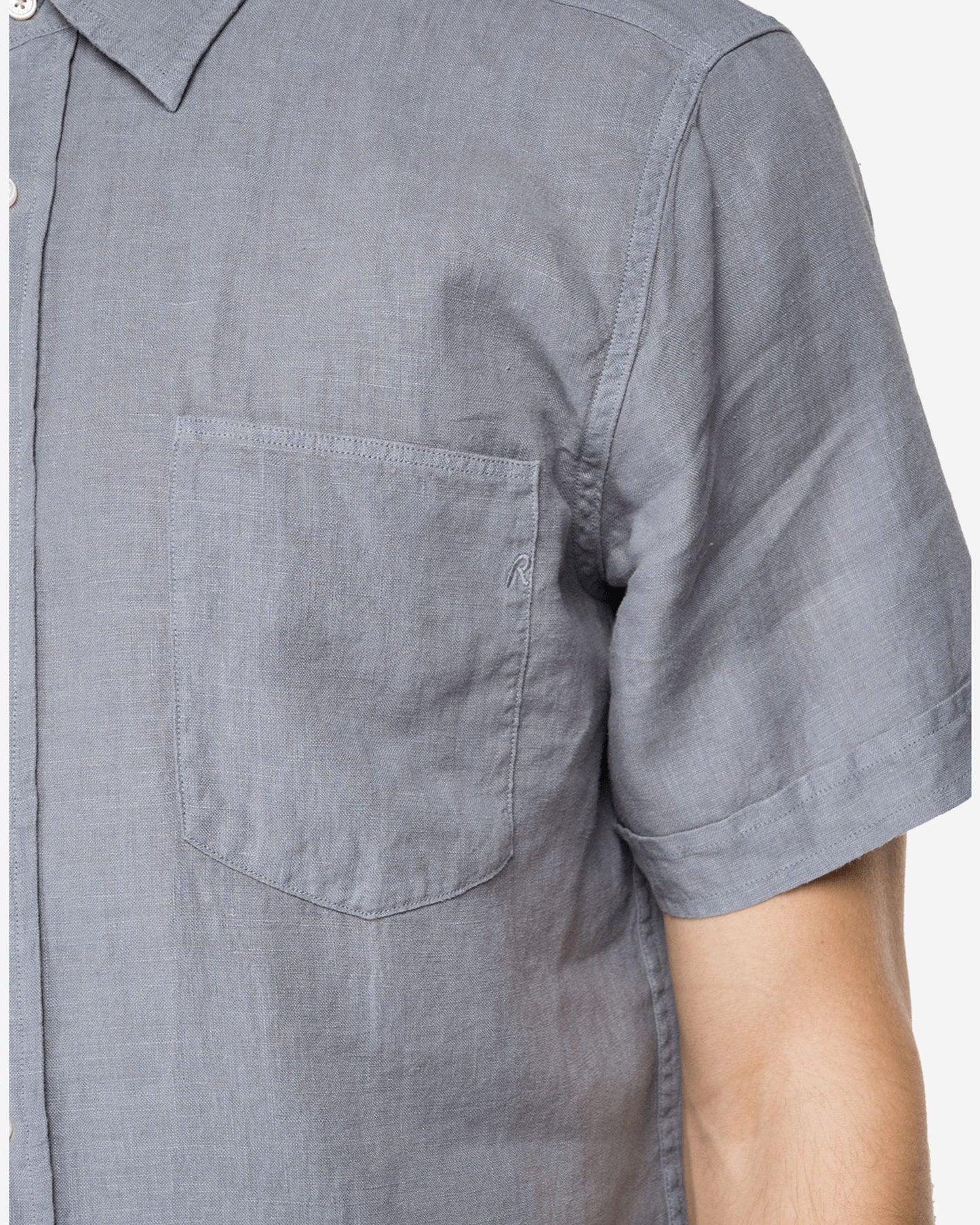 Short-Sleeved Shirt With Foliage Print