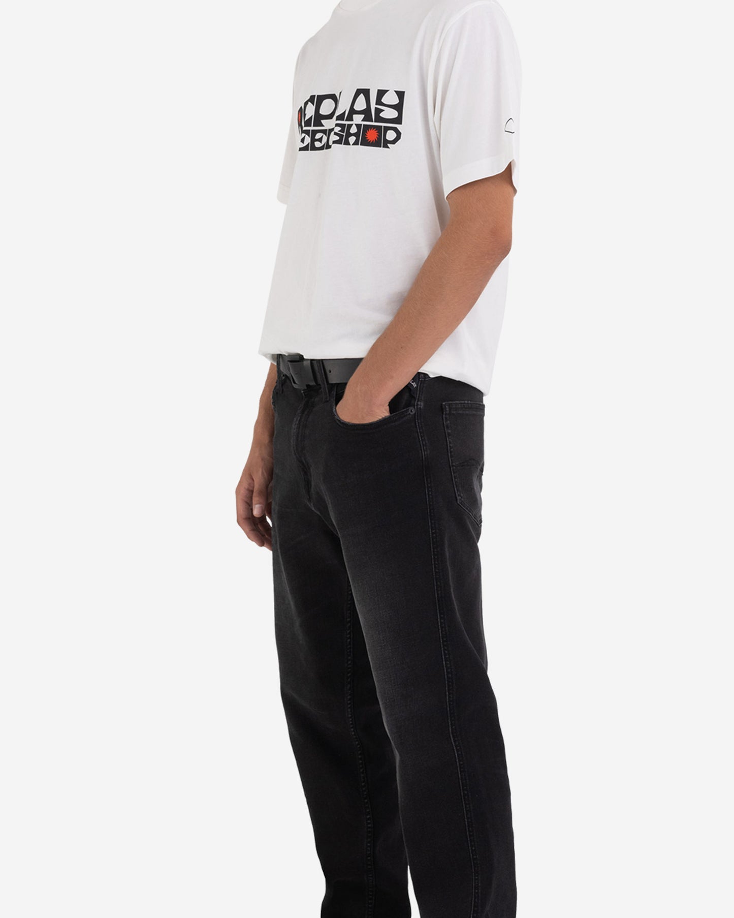 Jersey T-Shirt With Biker Print