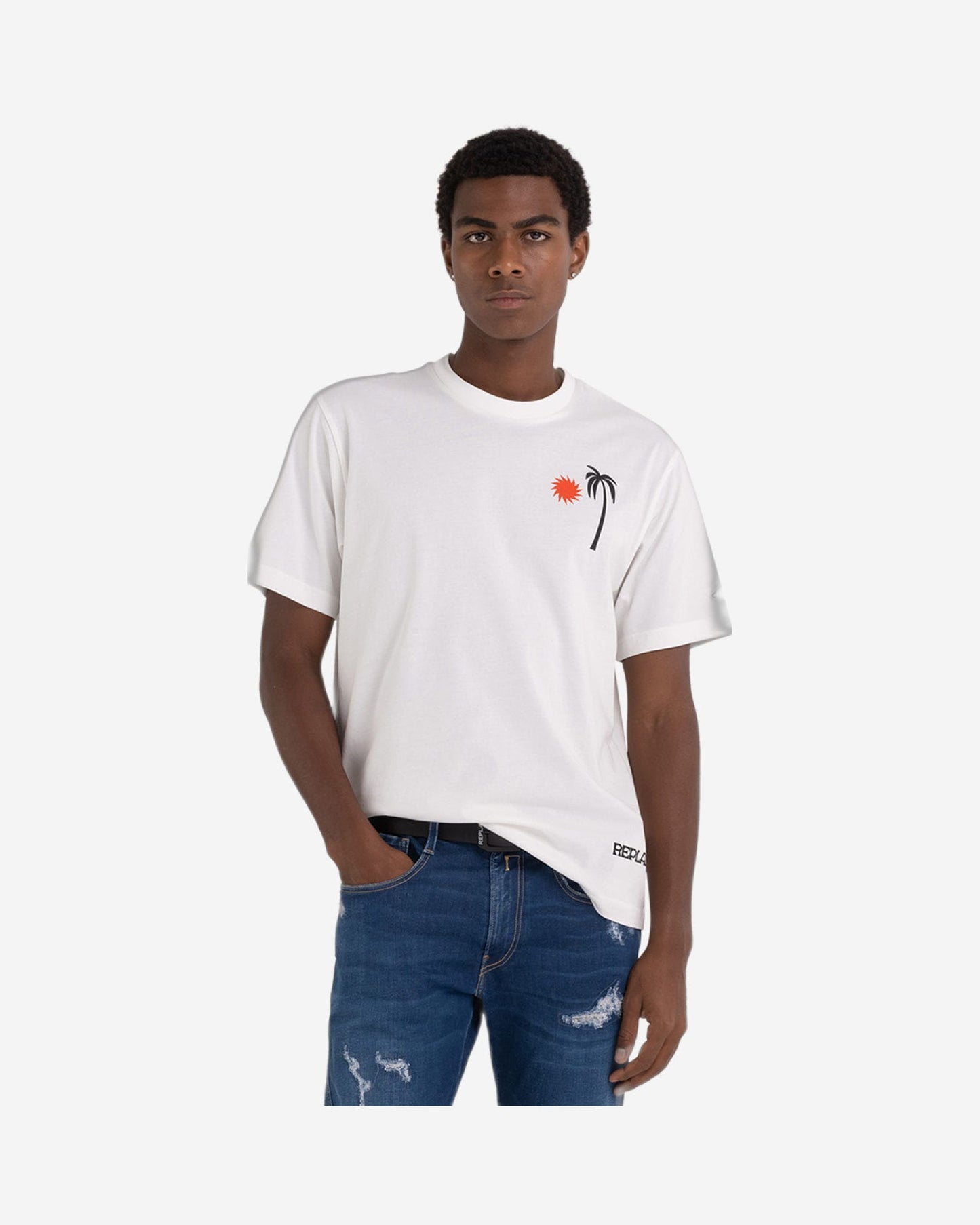 T-Shirt With Biker Print
