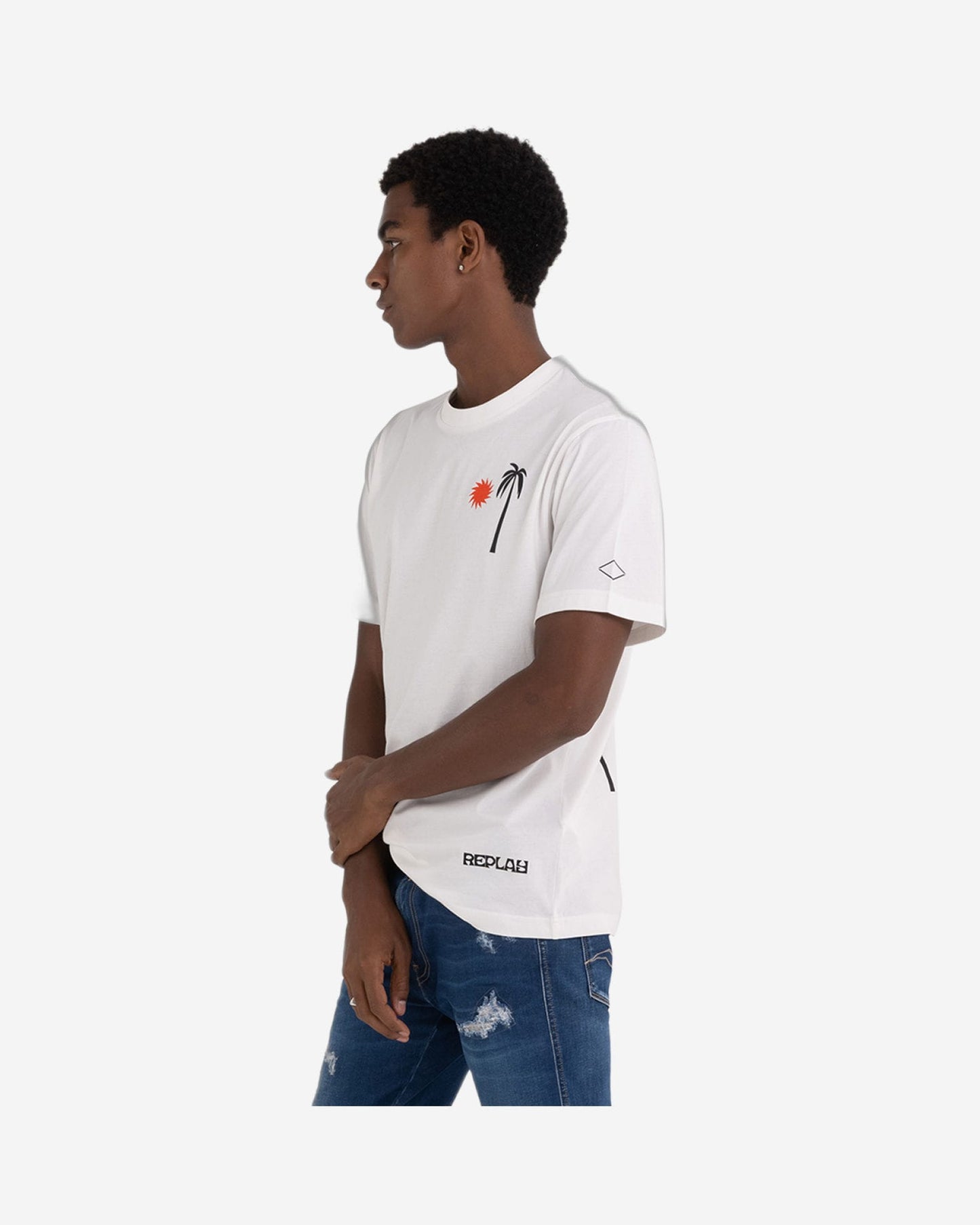 T-Shirt With Biker Print