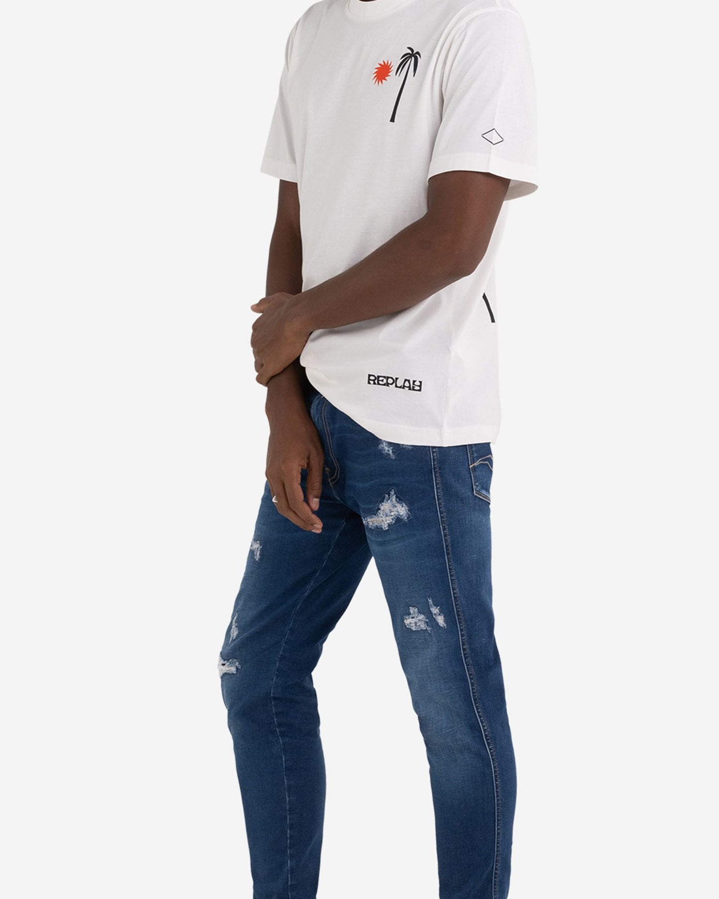 T-Shirt With Biker Print