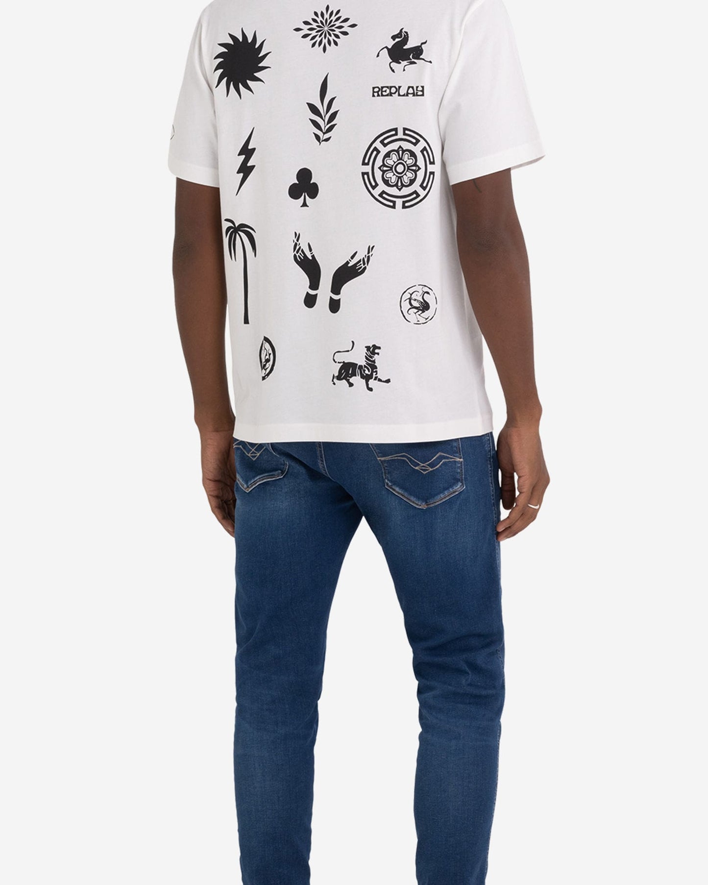 T-Shirt With Biker Print