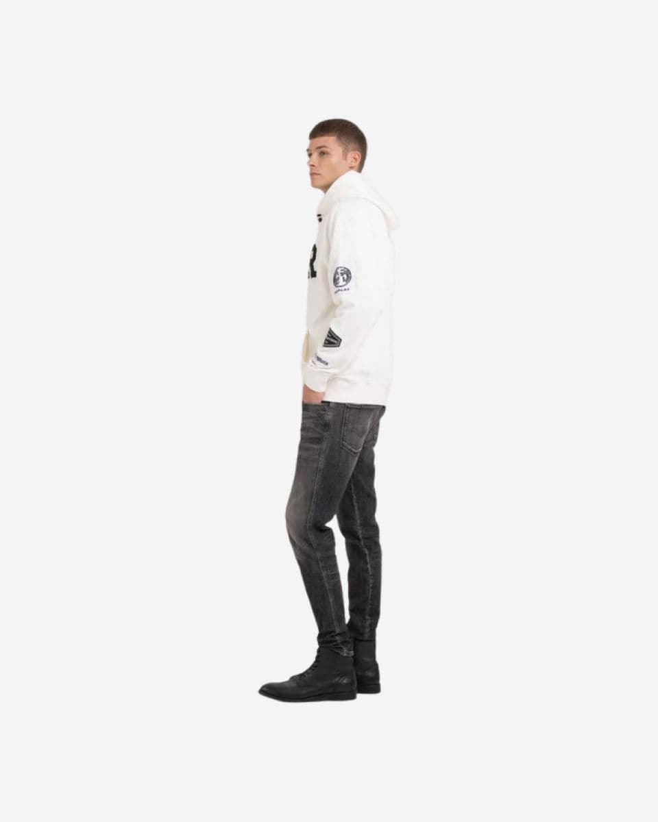Hoodie With Biker Patch