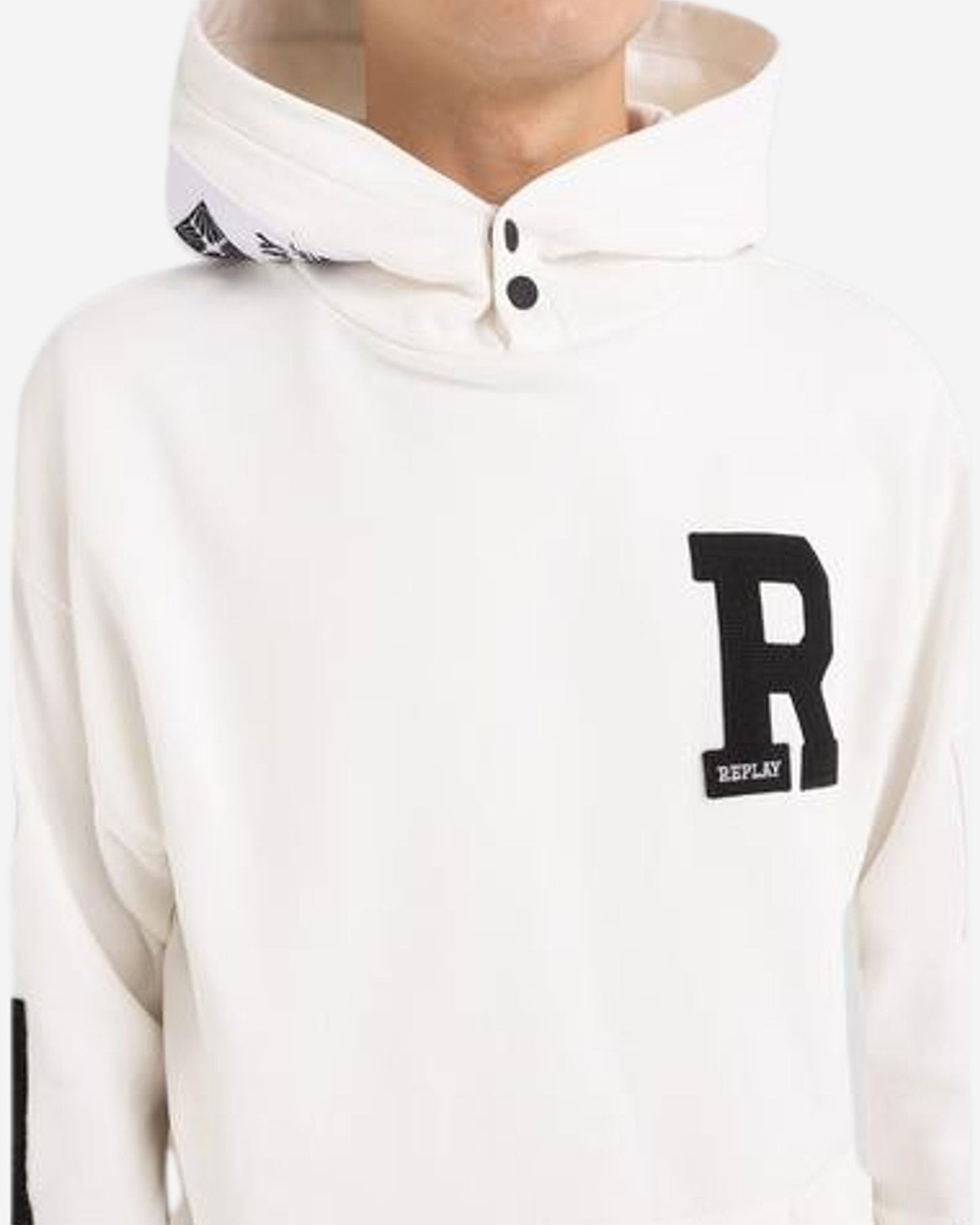 Hoodie With Biker Patch