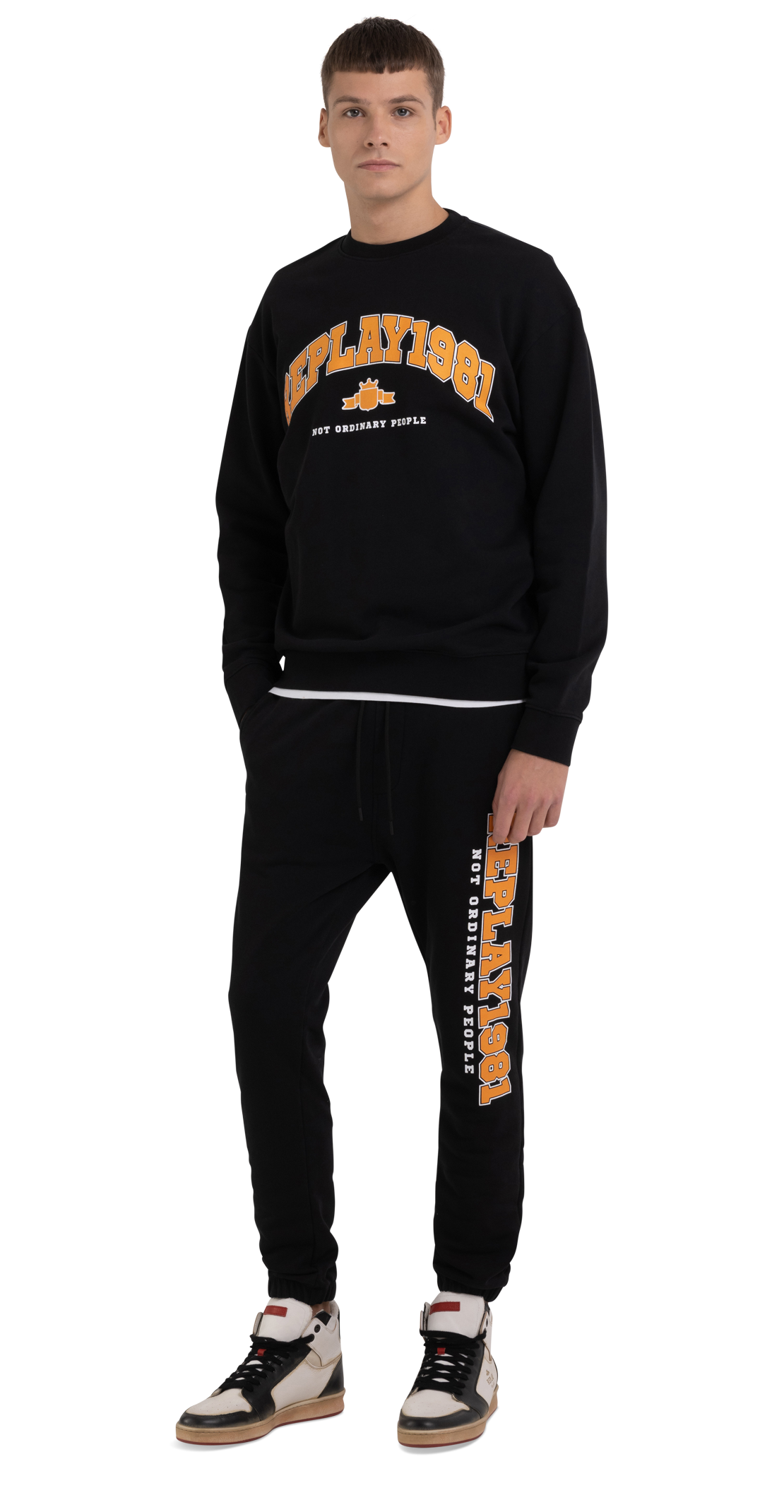 ORGANIC COTTON SWEATSHIRT WITH ARCHIVE LOGO