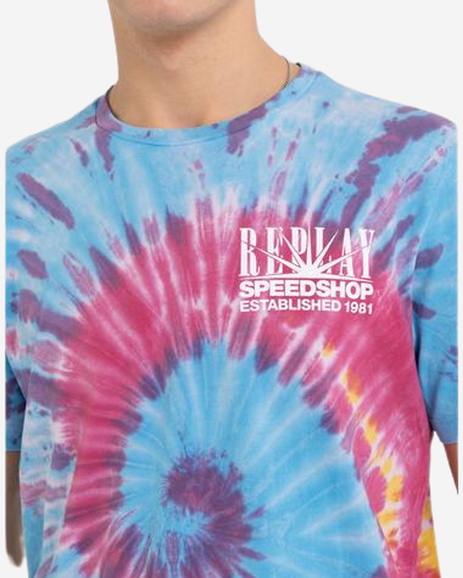 T-Shirt In Tie Dye Organic Cotton