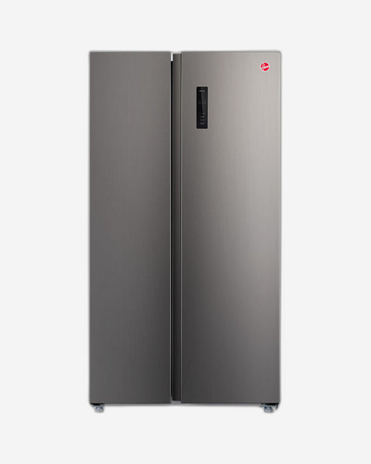 Hoover 682L Side By Side Refrigerator, Dual Inverter Refrigerator, LED Display with Touch Control, 1 Year Manufacturer & 10-Year Warranty on Inverter Compressor, 50/60 Hz Inox - HSB-M682-S