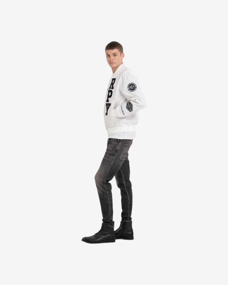 Full Zipper Bomber Jacket With Appliques