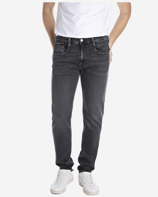 Replay Anbass Slim-Fit Jeans - Black Delave