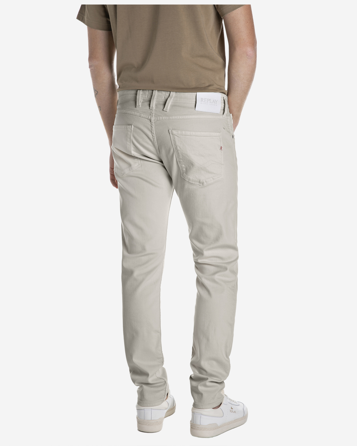Replay Anbass Slim-Fit Jeans - Light Sage Green