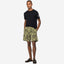 Cotton Bermuda Shorts With Foliage Print