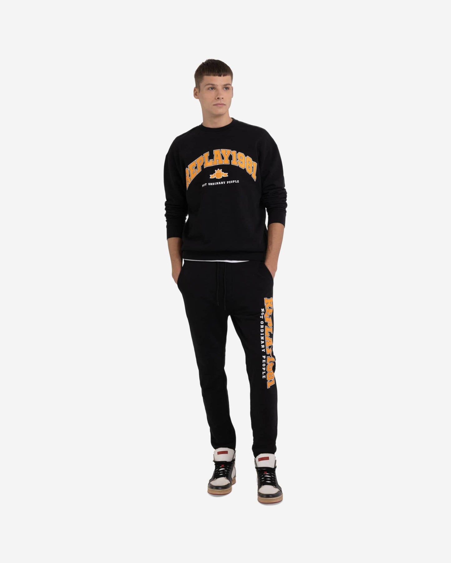 Organic Cotton Jogger Trousers With Archive Logo
