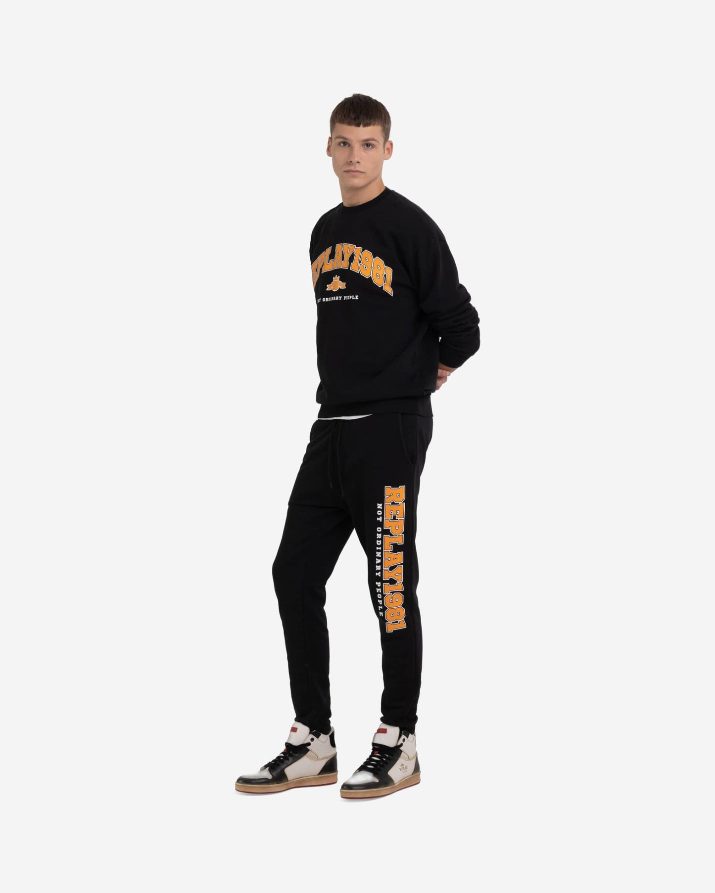 Organic Cotton Jogger Trousers With Archive Logo