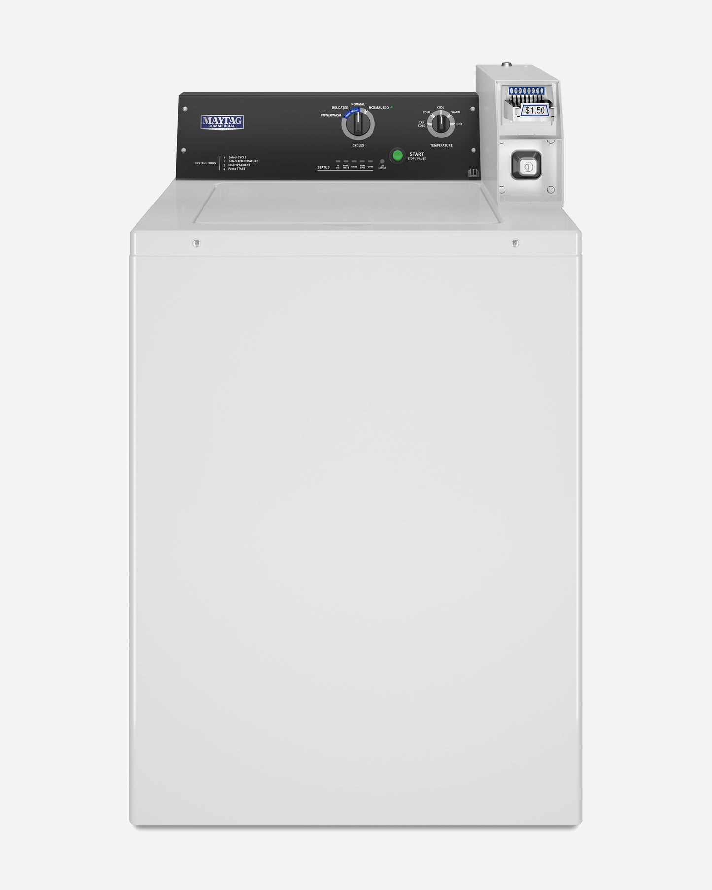 MAYTAG COMMERCIAL TOP-LOAD WASHER COIN SLIDE