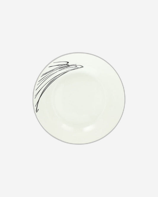 Tognana Porcelain Soup Plate Cm 20, White, Tableware Metropolis Graphic Art