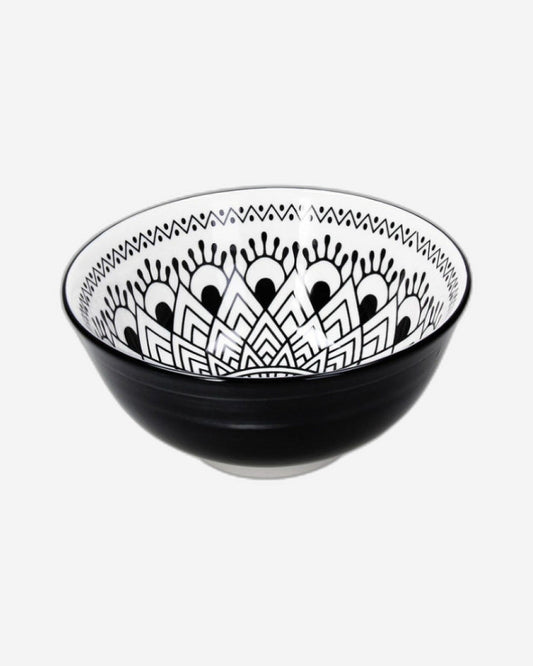 Tognana Salad Bowl, Black Bowl 15 cm / 630 ml - Tribal Chic