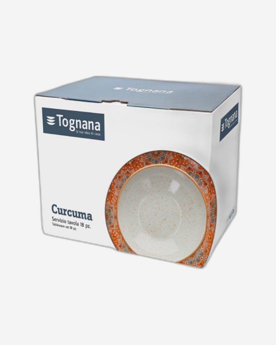 Tognana Table Set 18Pc Metropolis Curcuma Multicolor