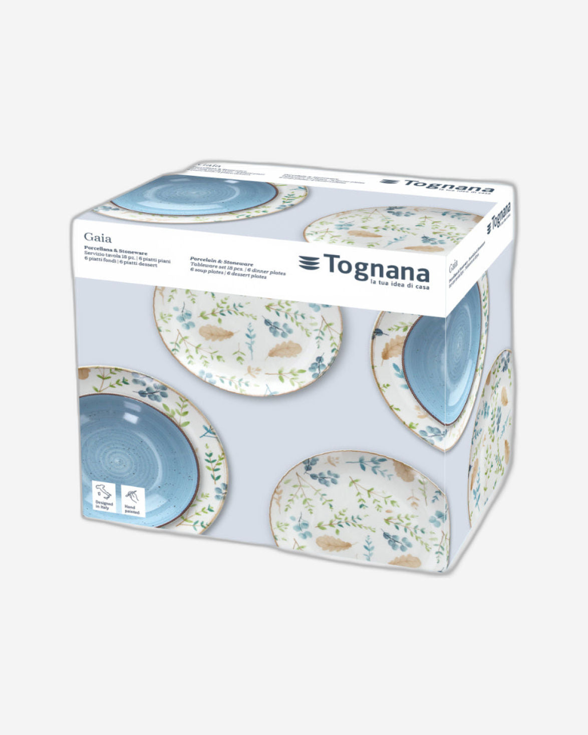 Tognana Table Set 18Pc Metropolis Gaia Multicolor