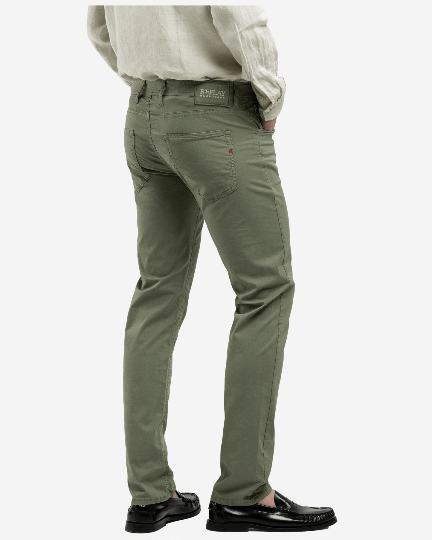 Replay STRAIGHT-FIT TWILL TROUSERS